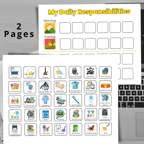 Daily Responsibilities Chart for Kids – Printable PDF for Building Routines & Responsibility