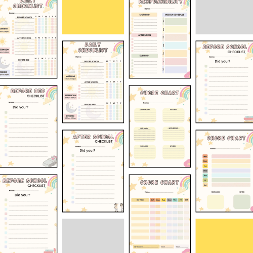 Printable Kids Chore Chart – Fun & Editable PDF for Daily Routines